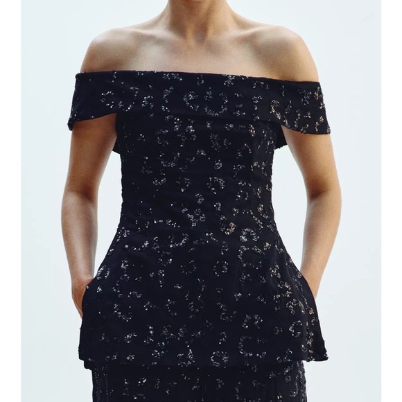 NWT Zara Black Off-Shoulder sequin Top M
🚨FIRM PRICE NO DISCOUNT - Picture 5 of 16